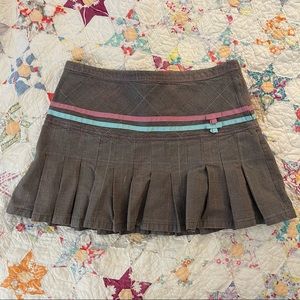 y2k plaid pleated mini skirt with bows